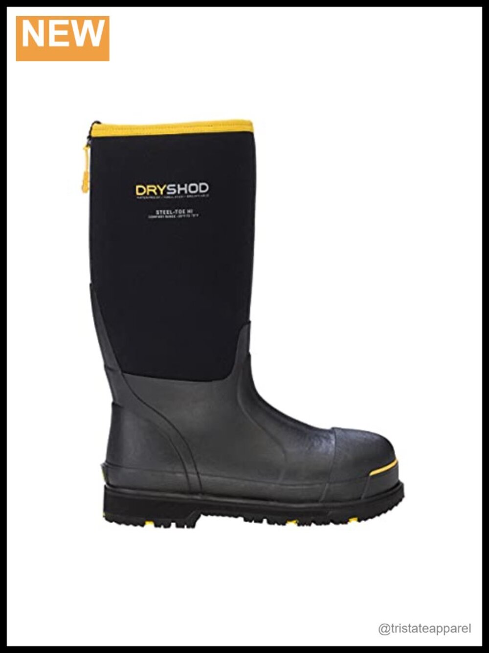 Waterproof Steel Toe Work Boots Neoprene Knee High Pull-On